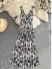 Abstract V -Neck Sleeveless Summer Dress